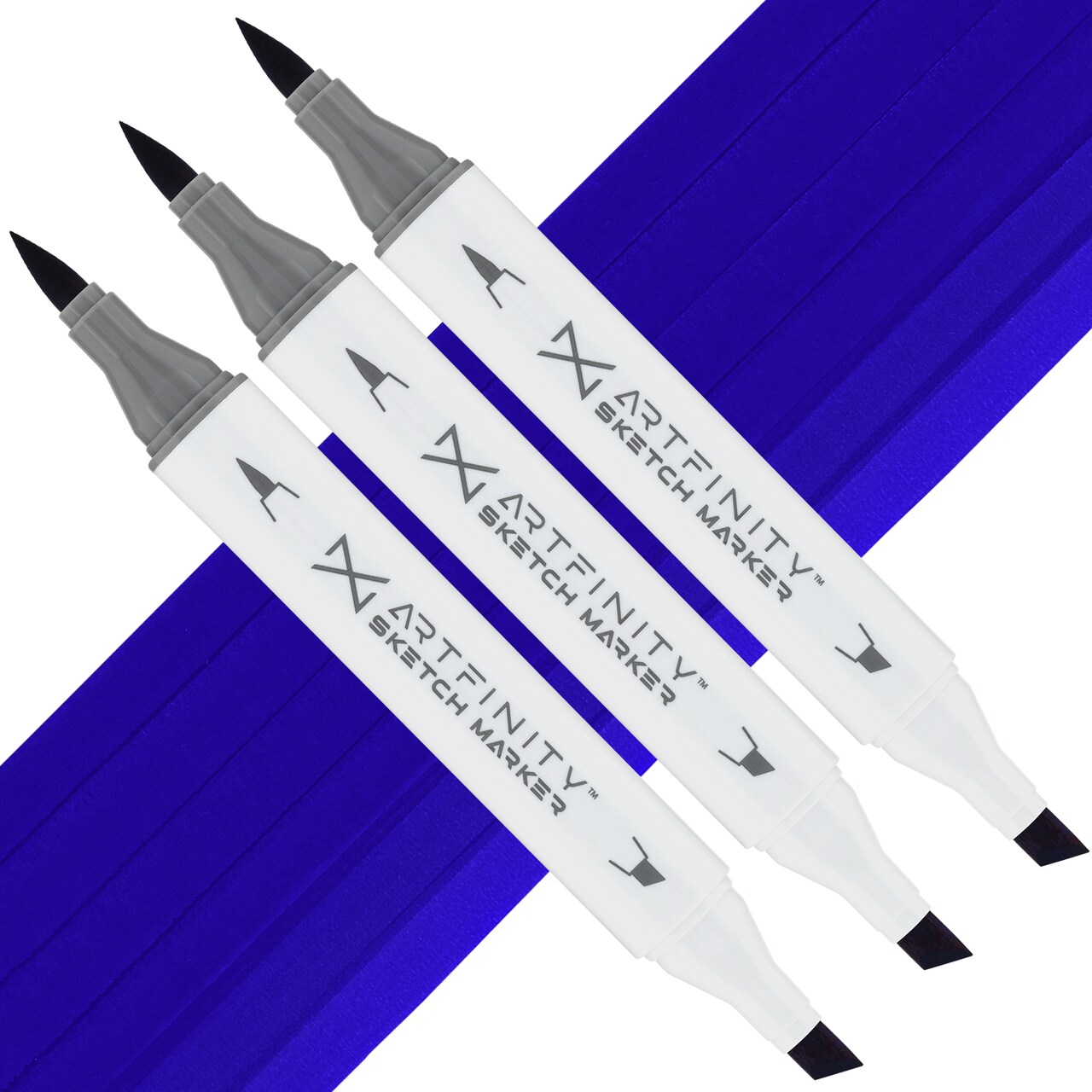 Artfinity Sketch Marker Sets - Set of 3 - Blue Magic B4-8, Vibrant, Professional, Dye-Based Alcohol Markers for Artists, Drawing, Travel, & More